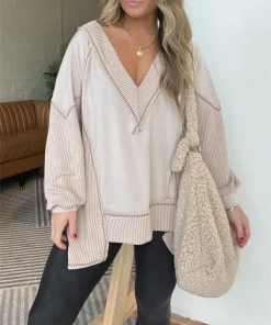 Women's V-Neck Loose Long Sleeve Top (Buy 2 Free Shipping)